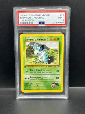 Pokemon PSA 9 MINT Giovanni's Nidoran 75/132 Gym Challenge 1st Ed 2000 S#6790 - Image 1 of 3
