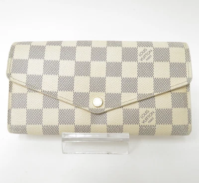 Auténtica Cartera Larga Louis Vuitton Damier Azul Portefeuille Sarah F#47919 Foto 1 de 4