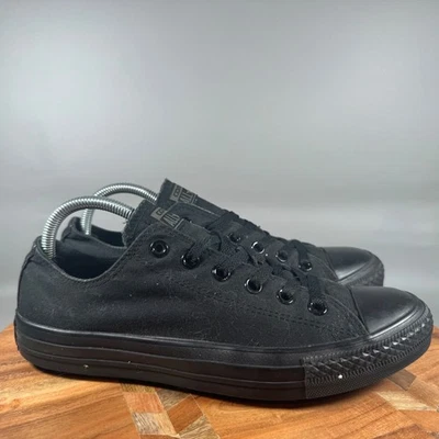 Converse Chuck Taylor All Star Low Top Canvas Shoes Black Womens 10 Mens 8 - Image 1 of 4
