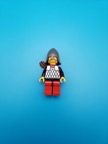 Lego Castle Minifigure Black Knight Scale Mail Red, Helmet, Quiver  6086!
