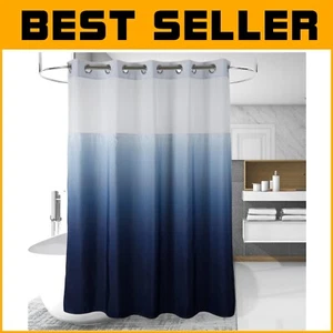 Luxury Polyester Gradient Shower Curtain with Magnetic Snap Liner - 71" x 79" - Picture 1 of 8