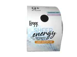 Collant donna nuovo Sheer Energy Control top punta trasparente lisciante nero Q+ - Foto 1 di 3