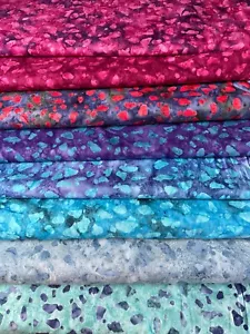 Batik Fabric,15 colourways, 100% Cotton, FQ ,Crafting, Quilting Patchwork (FR) - Picture 1 of 9
