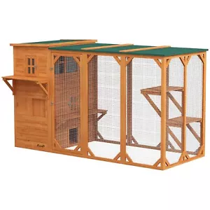 Large Cat House Outdoor Catio Indoor Play Enclosure Kitty Condo Cage Resting Box - Picture 1 of 11