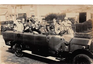 POSTAL TRANSPORTE CHARABANC SALIDA ESCENA ANIMADA ISLA DE WIGHT?    RP - Imagen 1 de 2