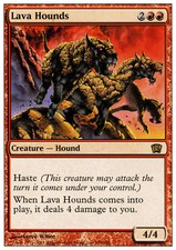 1x Lava Hounds NM, English MTG 8th Edition