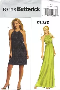 Abito o abito Butterick B5178 stile greco in vita impero taglia 14-20 modello NON TAGLIATO - Foto 1 di 4