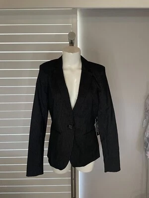 New Woman’s The Torie Jacket Black Pinstriped Blazer Jacket Small 4 - Image 1 of 4
