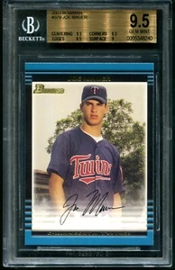 Joe Mauer 2002 Bowman #379 RC Rookie BGS 9.5! Twins HoF MVP! LOW POP! TOUGH! - Picture 1 of 2