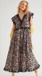 FREE PEOPLE 'Milania' Floral Maxi Dress - Dark Combo - X-SMALL RRP$168 - Picture 1 of 18