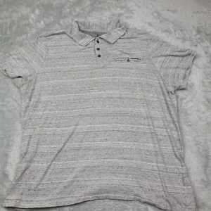 Rock & Republic Short Sleeve Collared Polo Shirt Mens Size X-Large Gray Striped - Picture 1 of 9