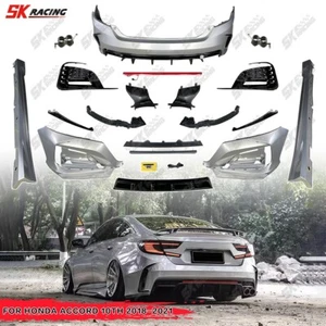 For Honda Accord 2018-21 Silver Rear Front Bumper Surround Side Skirts Body Kits - Picture 1 of 68