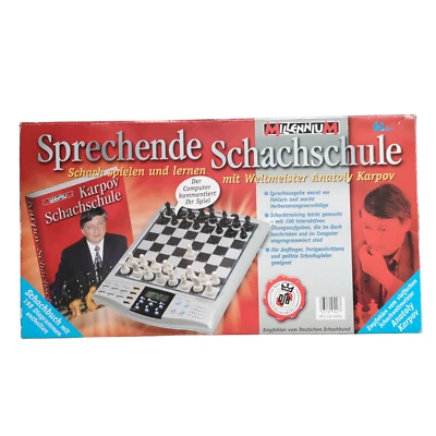 Sprechende Schachschule Schachcomputer Millennium Chess Karpov Sprachausgabe #2 - Bild 1 von 4