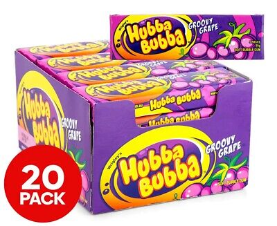 20x Wrigley's Hubba Bubba Groovy Grape Soft Chewing Gum Kids Sweet Treat 35g • 17.99$
