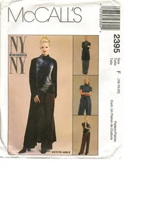 Abrigo Pantalones Top McCalls NY NY 2395 Patrón Costura Mujer Misses Talla F (16-18-20) - Imagen 1 de 8