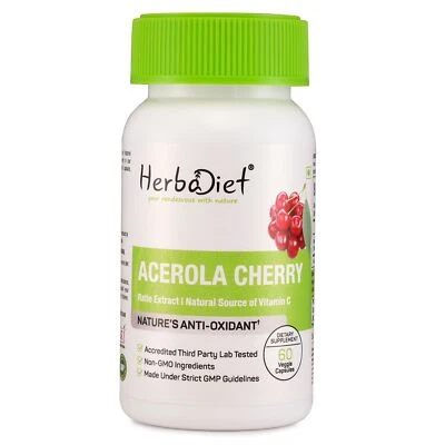 Acerola вишневые капсулы 15:1 экстракт сильный 17% натуральный витамин С иммунная поддержка - Изображение 1 из 4