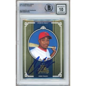 2005 Diamond Kings #7 Chone Figgins Signed Card Beckett BGS AUTO 10 Slab Angels - Picture 1 of 5