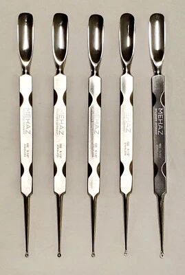 Empujador de cutículas y cureta Mehaz Professional 022, 5-1/2" - acero inoxidable - cantidad 5 Foto 1 de 4