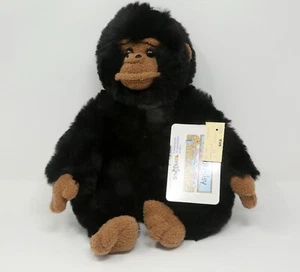 Toys R Us Animal Alley Plush 12" Black Ape Gorilla Stuffed Animal 2000 NEW NWT - Picture 1 of 2
