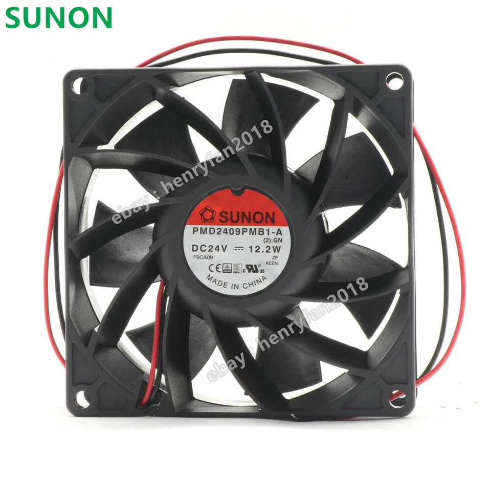 SUNON PMD2409PMB1-A DC 24V 0.51A 12.2W 92x92x38mm For Schneider ATV71 Drive Fan - Image 1 of 4