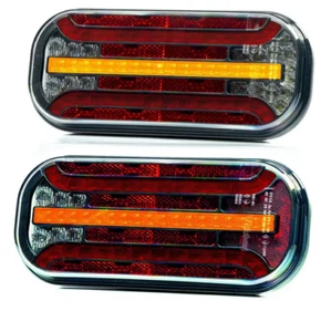 LED-Rückleuchten Set Anhänger Bajonett dynamische Blinker Rücklicht Heckleuchte - Bild 1 von 8
