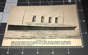 Original 1912 Antique TITANIC 1st Print 1,300 POSTCARD White Star Line Steamship - Picture 1 of 3