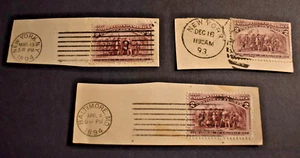 3 - 1893 US Scott #231 - 3 Cent dated Cuts Columbian Expo - gebraucht - Bild 1 von 5