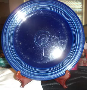 HOMER LAUGHLIN HLC FIESTA~COBALT BLUE 9 1/2" Luncheon Plate GUC - Picture 1 of 6