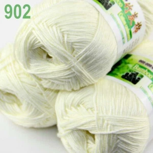 Sale 3BallsX50gr Bamboo Cotton Baby Blankets Hand Knitting Crochet Yarn 02 - Picture 1 of 12