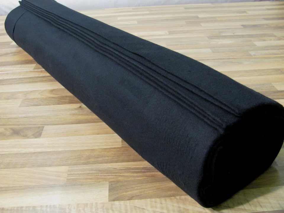 B1 Bühnenmolton-Molton-Stoff schwarz 20m x 3m B1 IIWahl 300gr Foto Studio Party  - Bild 1 von 3