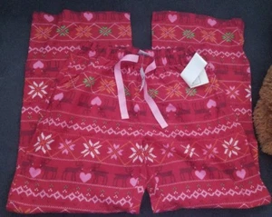 NWT GAP Kids Girl's Red Reindeer Christmas Holiday Pajama PJ Pants Size 14 - Picture 1 of 9