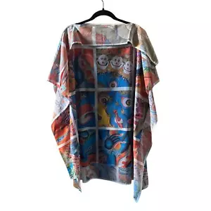 Junya Watanabe Comme Des Garcons Tuni Cotton Voile Art Print Kaftan Tunic - Picture 1 of 7