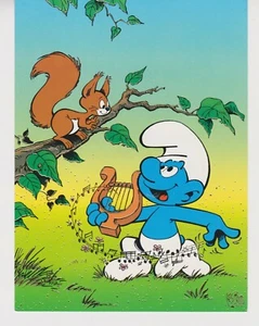Mini poster Puffo #13 ? 1996? lamina oro 6" x 8" davvero bella - Foto 1 di 2