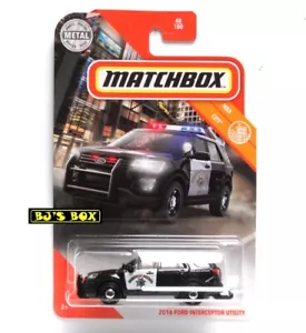Matchbox 2020 2016 FORD INTERCEPTOR UTILITY Police 48/100 Highway Patrol SUV New - Bild 1 von 3