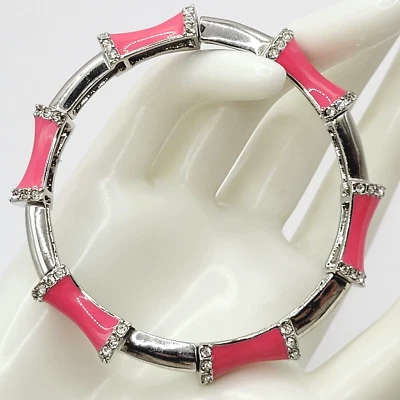 Lia София Berry розовый спектр эластичной браслет металлический браслет w стразы - Изображение 1 из 4