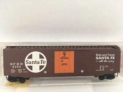 N 比例微型列车 MTL 320501 SFRB 6153 "Santa Fe All The Way" 50' Boxcar NOS — 第 1/4 张图片