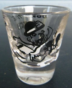 vintage Down the Hatch  bum  shot glass 2 1/4" - Picture 1 of 5