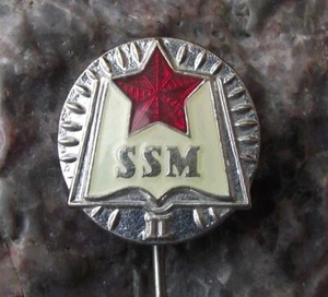 Antique SSM SZM Socialist Youth Czechoslovakia Grade 2 Award Pin Badge - Picture 1 of 2