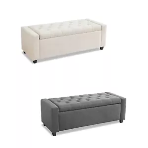 Redlife Sitzhocker Sitztruhe mit Stauraum Truhenbank Sitzbank Fußhocker Ottomane - Bild 1 von 17