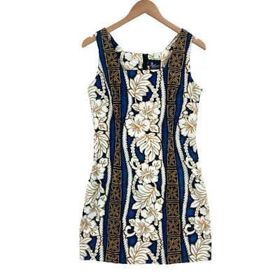 Royal Creations Hawaiian Dress Womens Medium Multi Floral Sleeveless Back Zip - Image 1 of 4