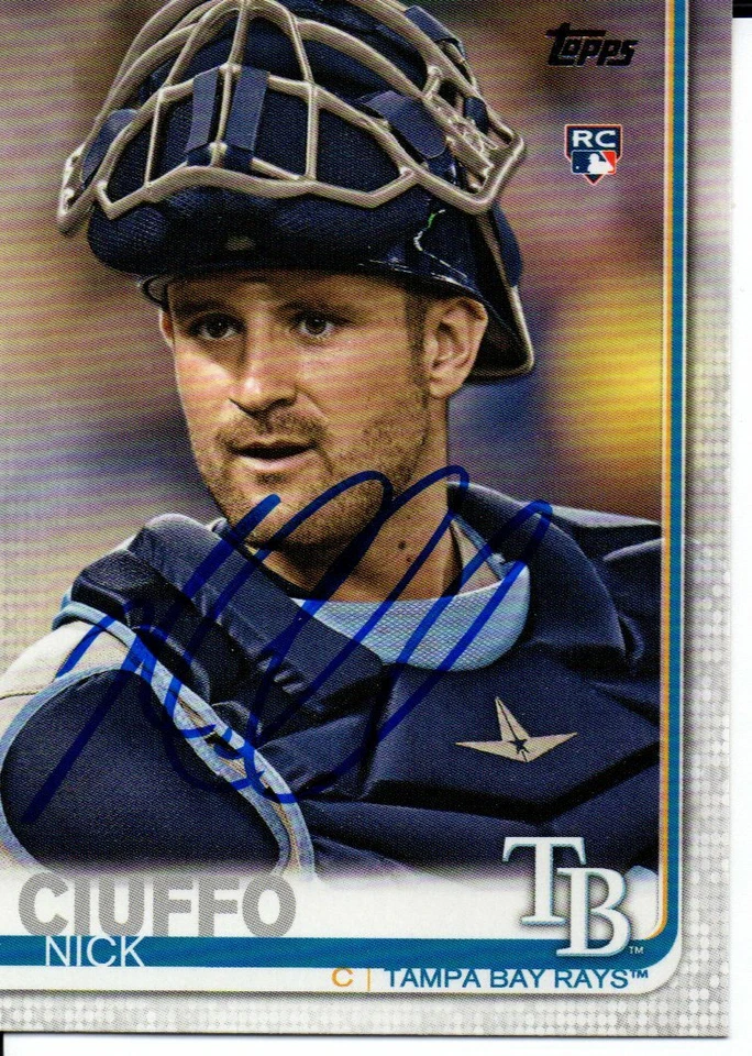 Nick Ciuffo Tampa Bay Rays 2019 Topps Series 2 Autographed Signed Card - Image 1 of 1