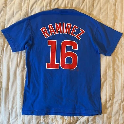 Aramis Ramirez #16 2008 Chicago Cubs Majestic Shirt Mens Small Blue Crew Neck - Image 1 of 4
