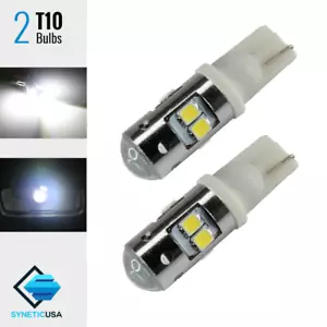 2X T10/168/921 High Power LED 6000K White Side Marker Backup/Reverse Light Bulbs - Foto 1 di 4