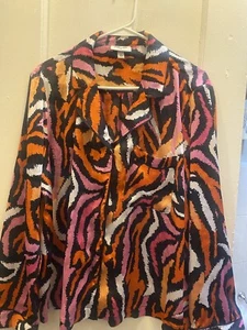 DIANE VON FURSTENBERG FOR TARGET Set Disco Zebra Pink Pajama Xl NWT Sold Out - Picture 1 of 4