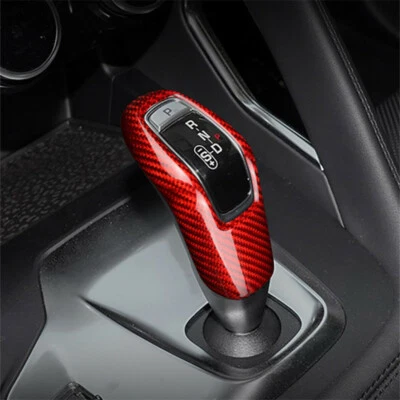 Real Carbon Fiber Car Center Gear Shift Knob Cover Case For Jaguar E-PACE 2018 - Image 1 of 2