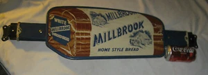 ANTIQUE HOME STYLE USA COUNTRY WATER MILL MILLBROOK METAL DOOR PUSH BREAD SIGN - Picture 1 of 9