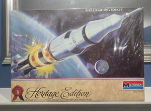 1983 Monogram Heritage Ed.  Apollo Saturn V Rocket Model Kit 6051 ~ 1:144 Sealed - Picture 1 of 3