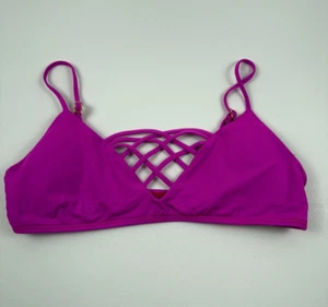 L Space Strappy Wireless Bikini Top Swimsuit Magenta Size L NWT - Picture 1 of 11