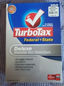 2007 TurboTax Deluxe Federal + State 2007 for PC, Mac - Picture 1 of 4