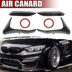PARA BMW F80 M3 F82 M4 15~19 FIBRA DE CARBONO PARACHOQUES REAL CUBIERTA DE VENTILACIÓN + DIVISORES INFERIORES - Imagen 1 de 13